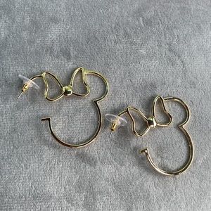 14K Gold Plated Minnie Hoop Earrings
